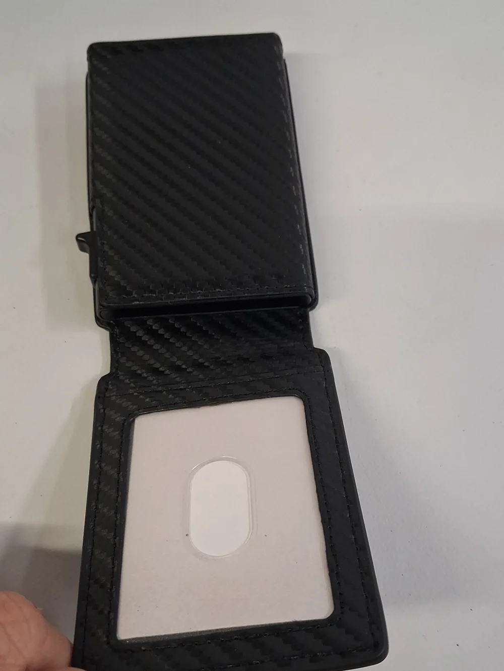 NWT Mens SOUL Black Carbon Fiber Card Holder Wallet
